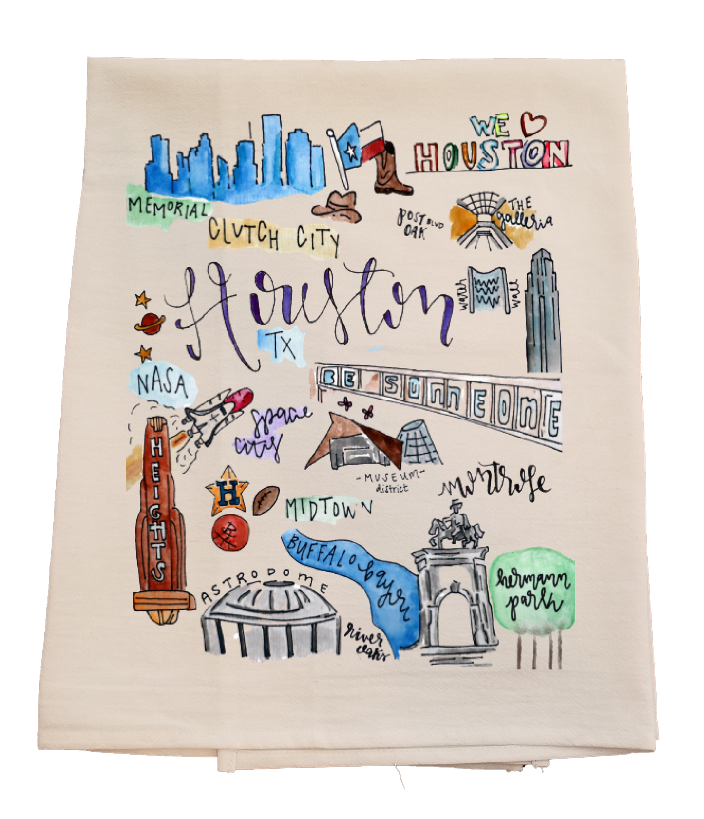Houston Tea Towel image 0