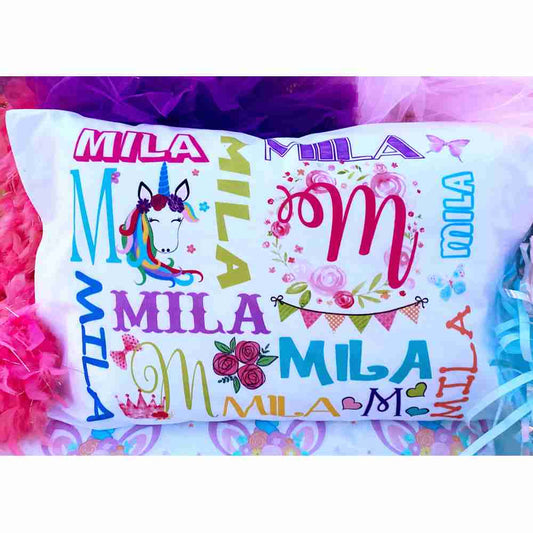 Unicorn My Name Standard Pillowcase