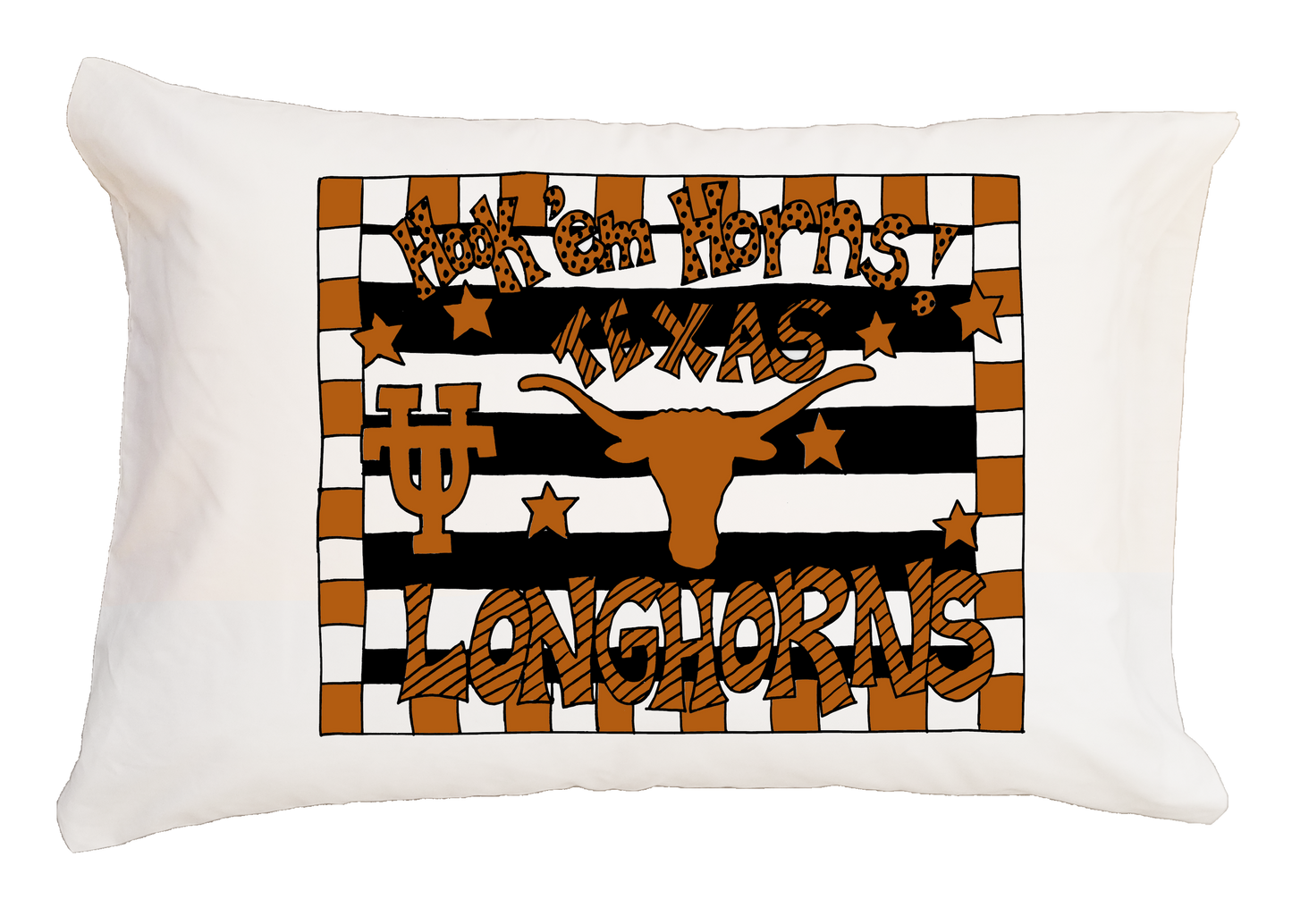 UT Stripes Standard Pillowcase
