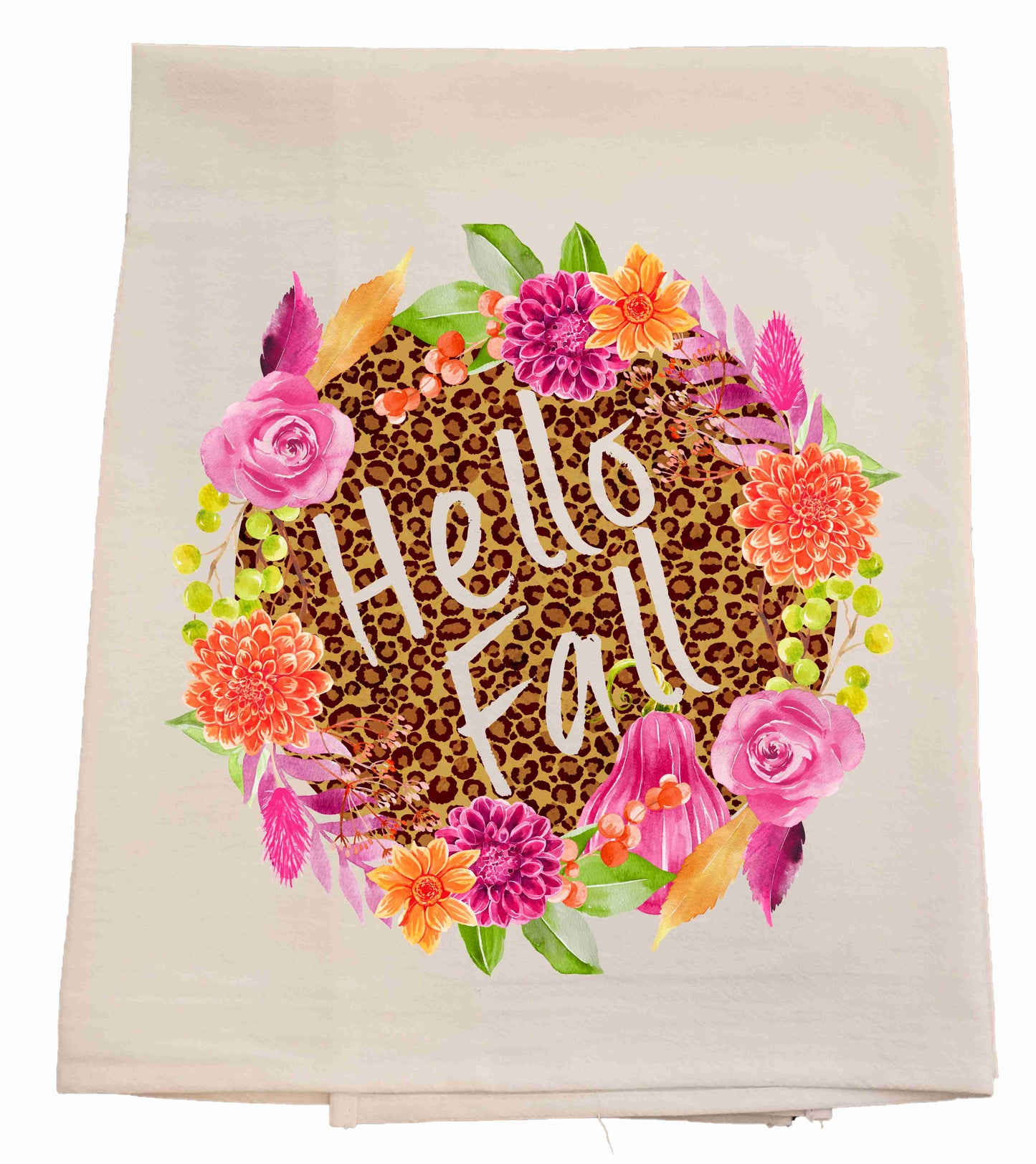 Hello Fall Tea Towel image 0