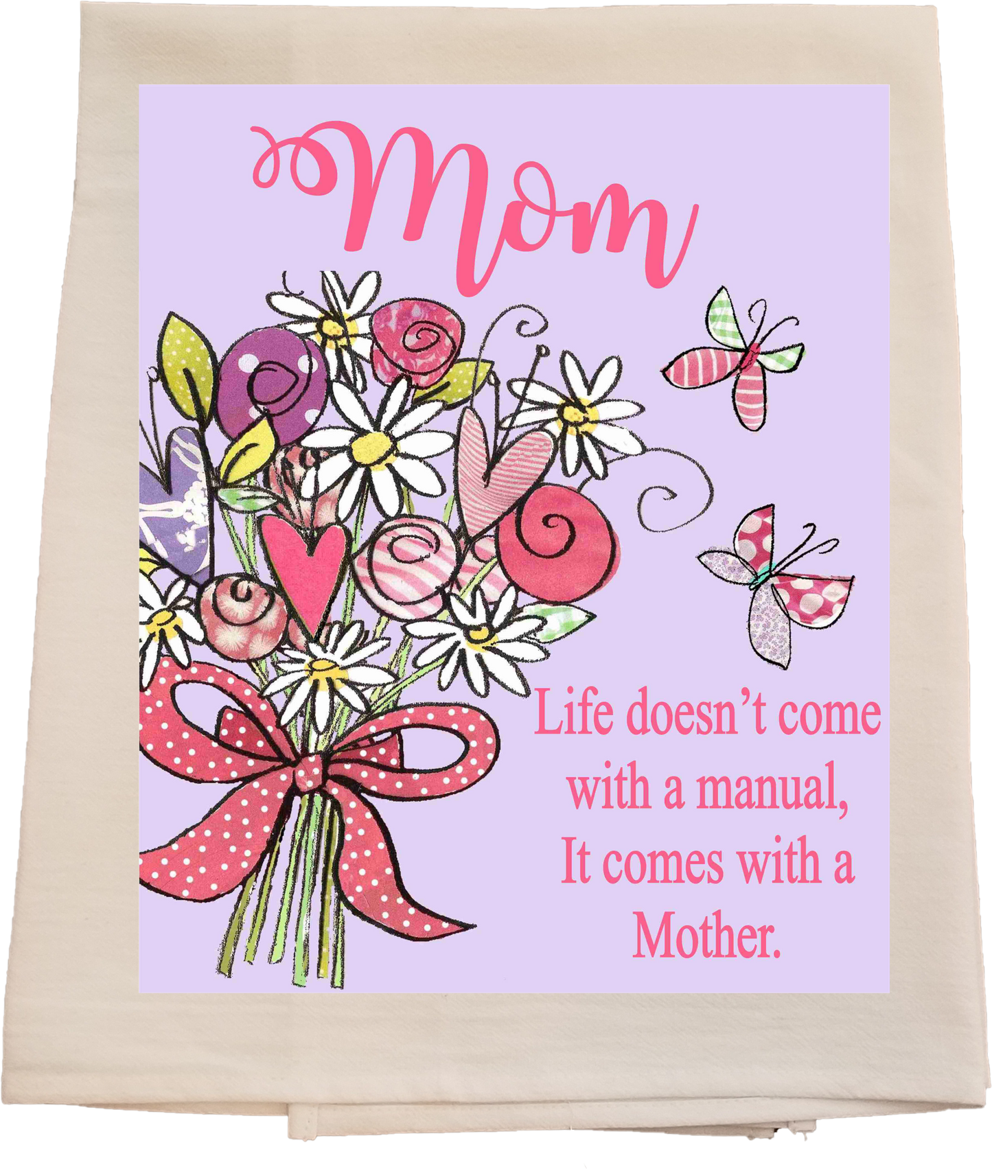Mom Manual Tea Towel w/ Custom Name image 0
