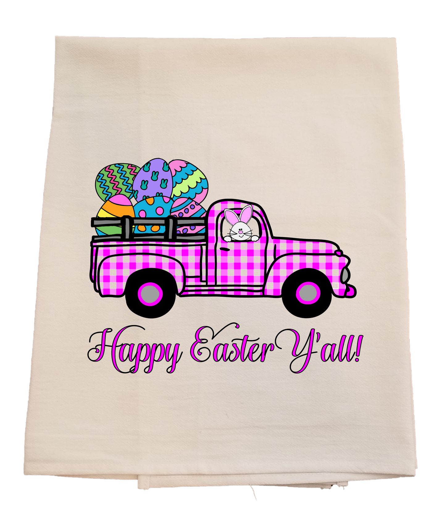 Easter Truck Tea Towel image 0