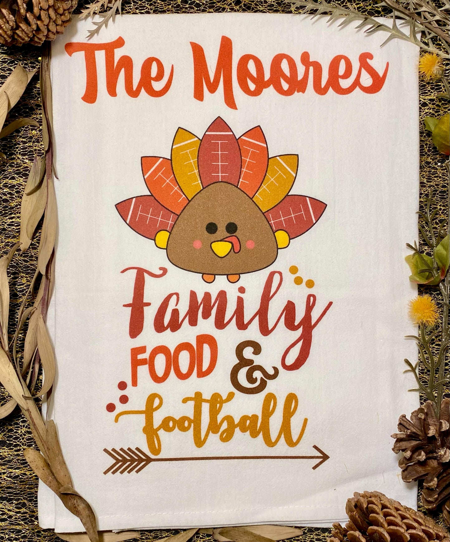 Family, Food, and Football w/ Custom Name image 0