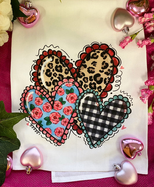 Leopard Heart Trio Tea Towel image 0