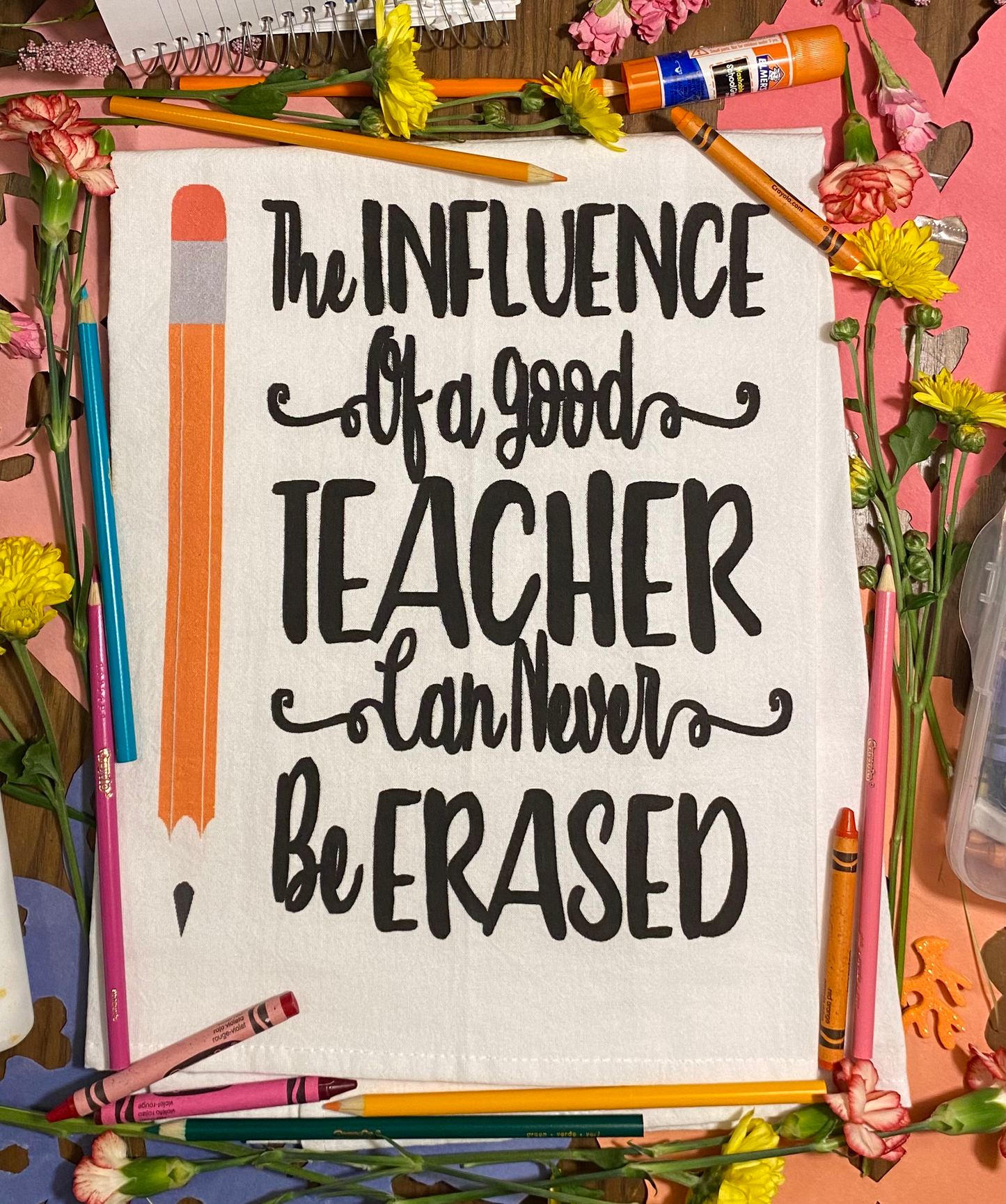 Influence of a Teacher Tea Towel image 0