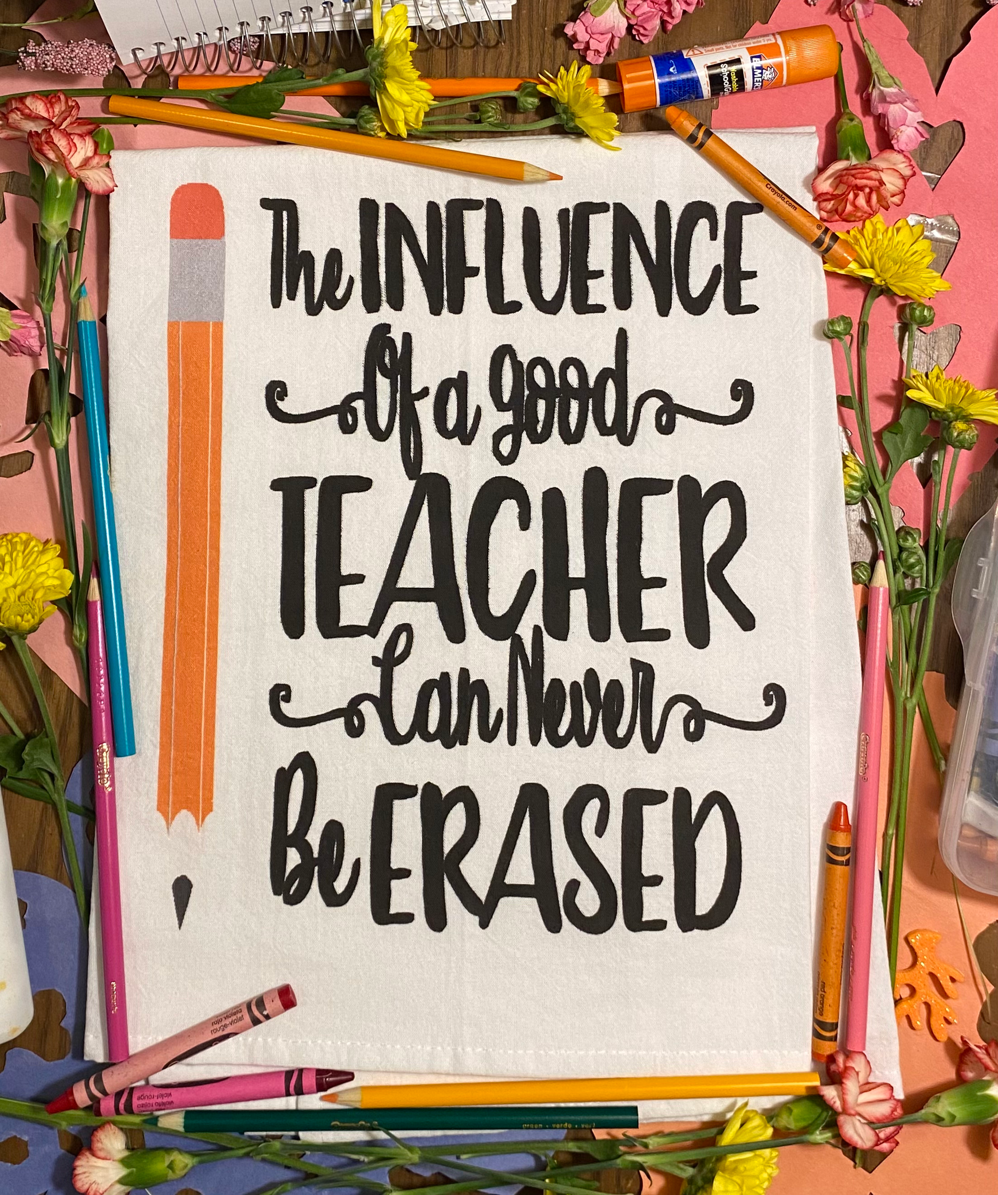 Influence of a Teacher Tea Towel image 0