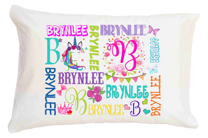 Unicorn My Name Kid's Pillow