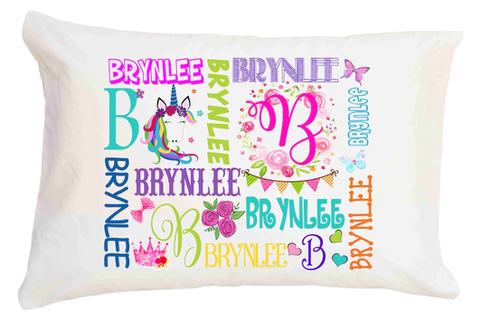Unicorn My Name Kid's Pillow