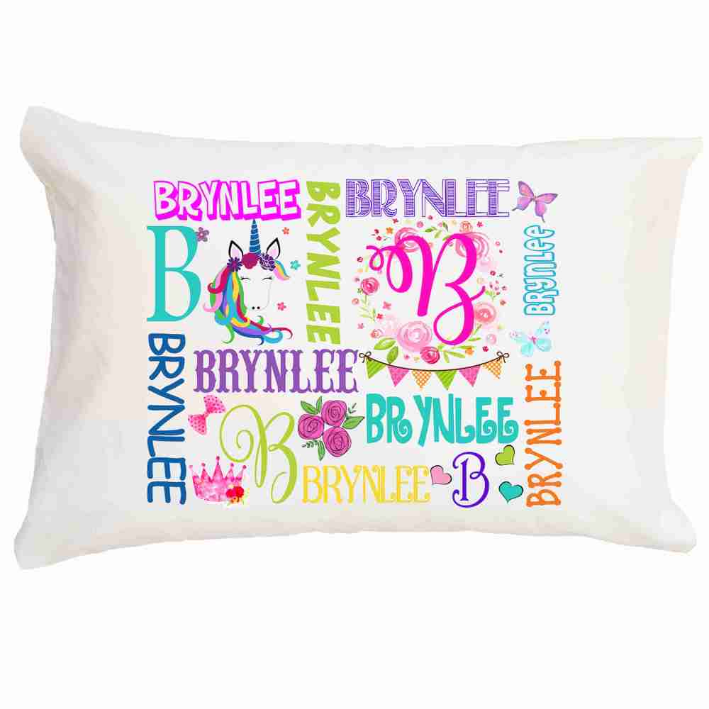 Unicorn My Name Standard Pillowcase