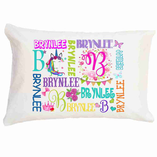 Unicorn My Name Standard Pillowcase