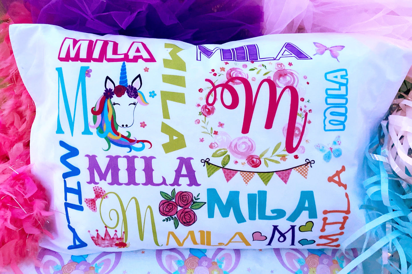 Unicorn My Name Kid's Pillow
