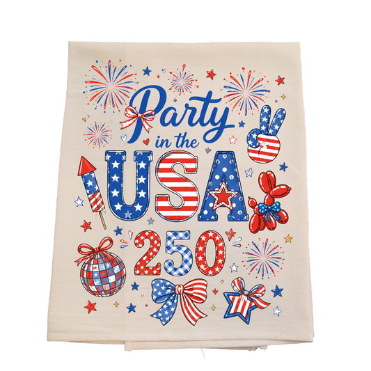 Party in USA 250 Tea Towel