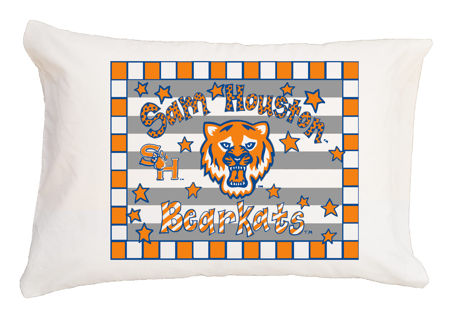 Sam Houston Stripes Standard Pillowcase