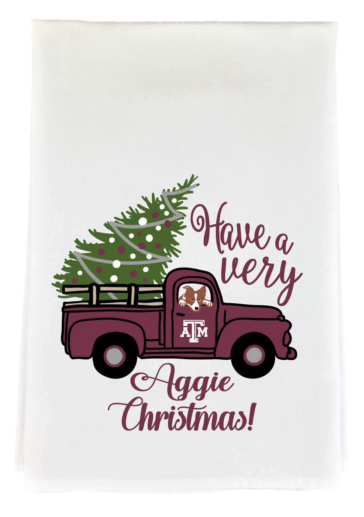 Aggie Christmas Tea Towel image 0
