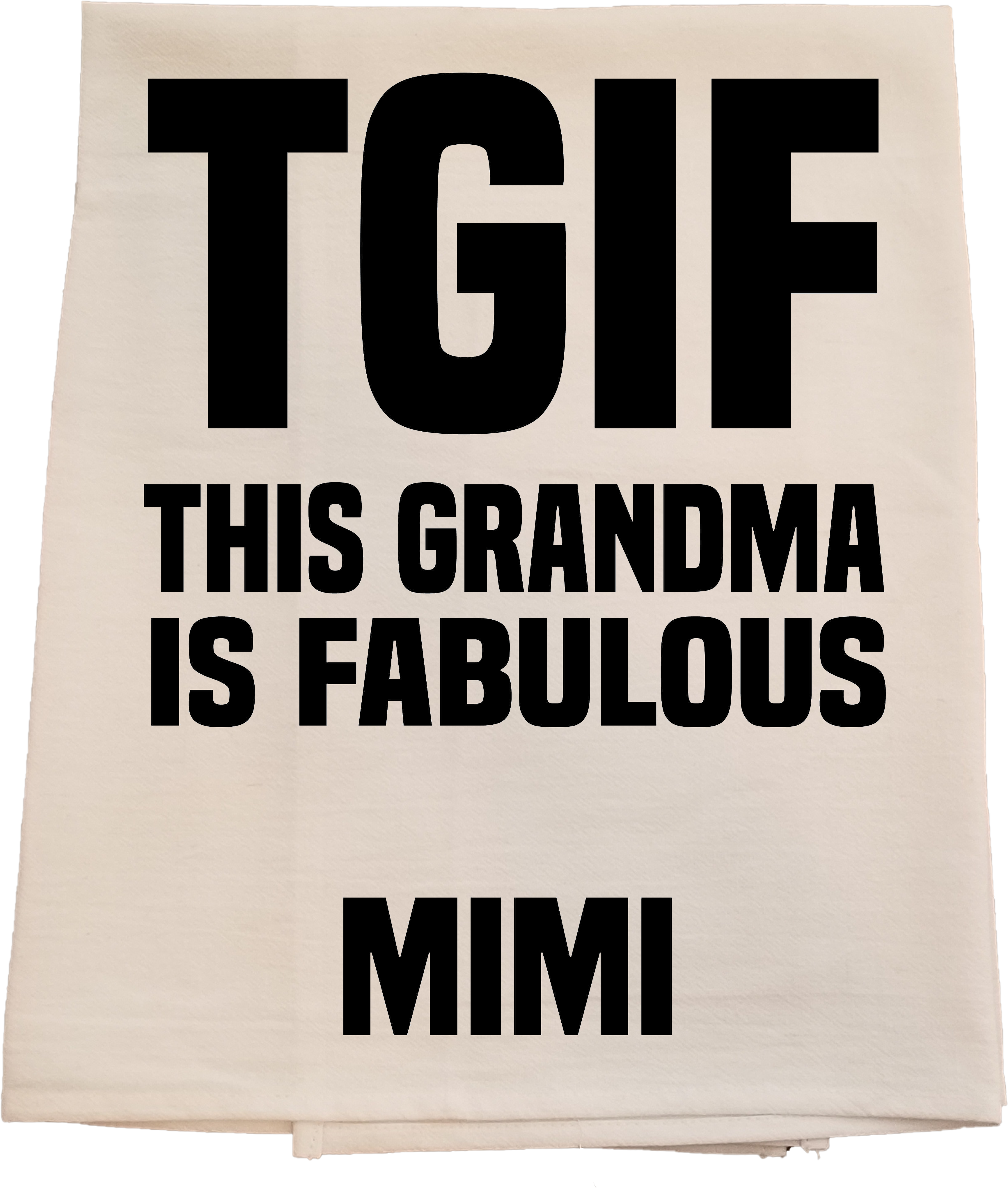 TGIF Tea Towel w/ Custom Name – Bunnies and Bows