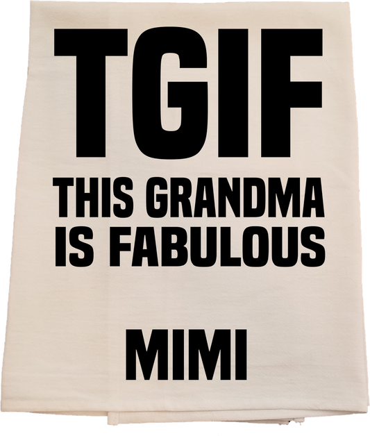 TGIF Tea Towel w/ Custom Name image 0