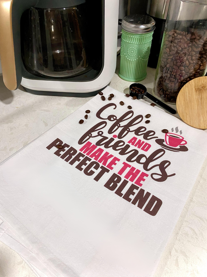 Coffee and Friends Tea Towel
