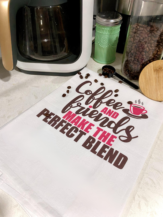 Coffee and Friends Tea Towel
