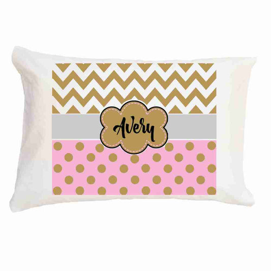 Pink and Gold Kid's Pillow image 0