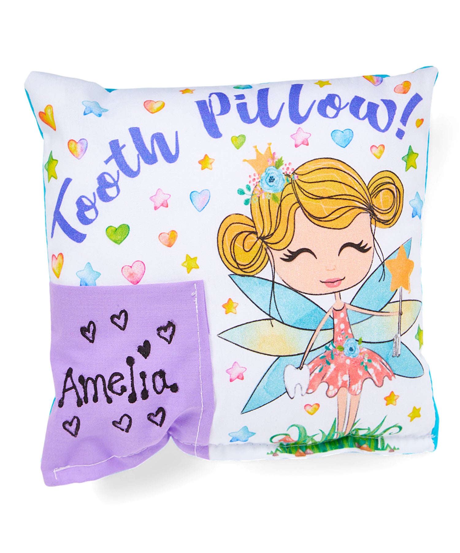 Whimsy Fairy Personalized Tooth Fairy Pillow – Bunnies and Bows