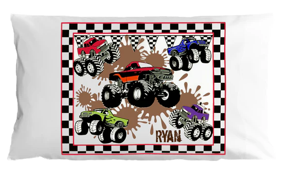 Monster Truck w/Custom Name Travel Pillow