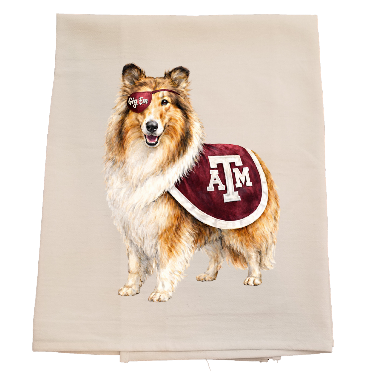 Reveille w/ Eye Patch Tea Towel – Bunnies and Bows